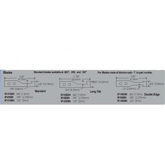 סכינים למכונת חיתוך כרטיסים